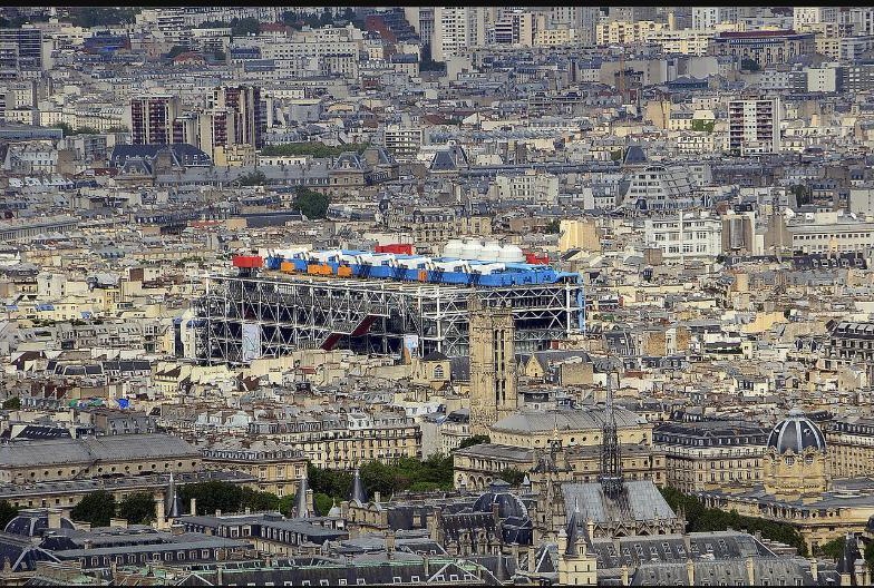 Das Centre Pompidou, eine markante Silhouette im Pariser Stadtbild