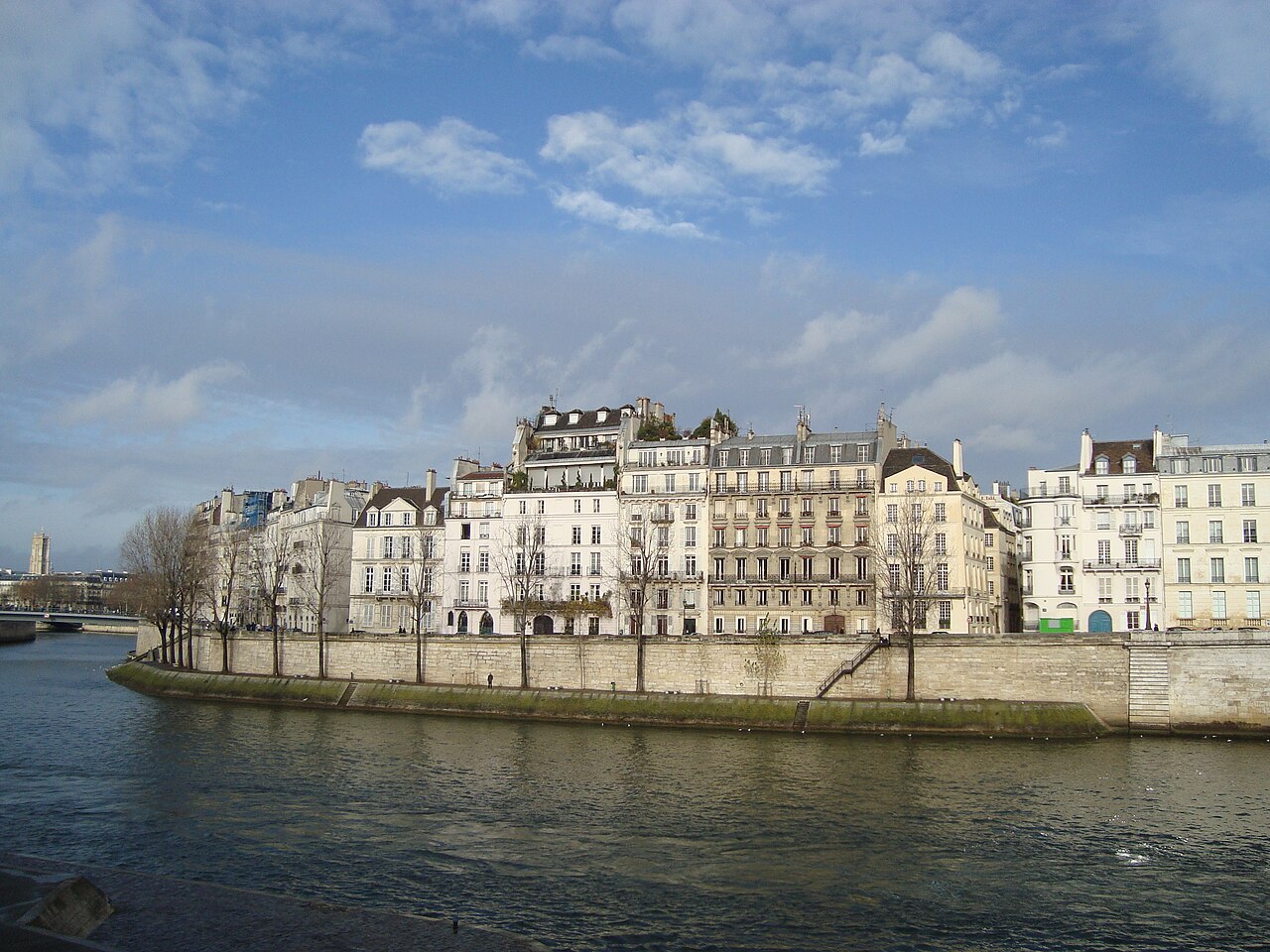 El quai d'Orléans, vistas al río