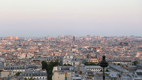 La vista sobre los tejados de París